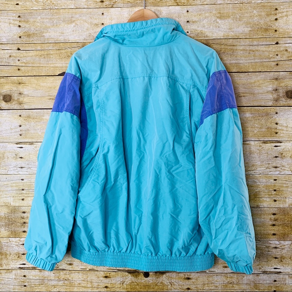 Liz Sport Jacket Vintage Light Blue & Purple Large - Picture 2 of 4